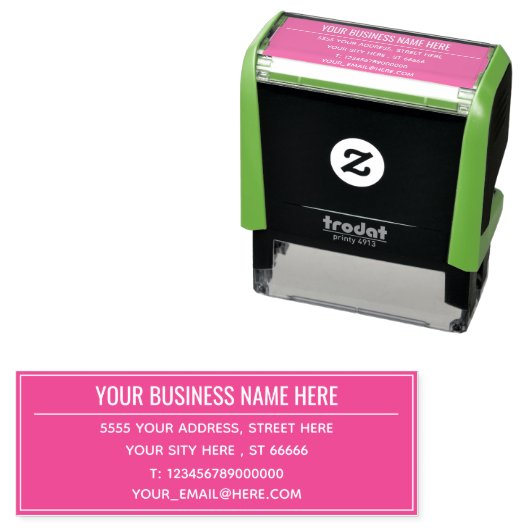 Ontwerp uw eigen adreskleur Zelfinktstempel Zelfinktende Stempel (In situ)