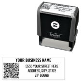 Ontwerp uw eigen adresstempel met QR-code Zelfinktende Stempel (In situ)