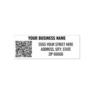 Ontwerp uw eigen adresstempel met QR-code Zelfinktende Stempel