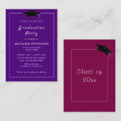 Ontwerp uw eigen Afstuderen uitnodiging Sjabloon (Voorkant / Achterkant)