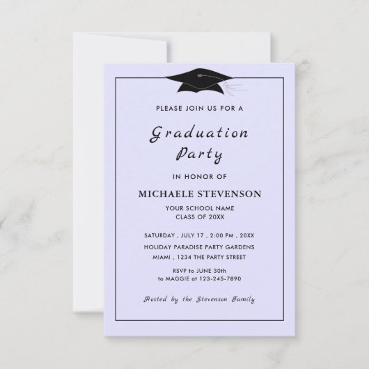 Ontwerp uw eigen Afstuderen uitnodiging Sjabloon (Voorkant)