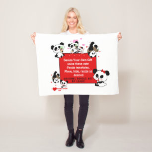 Ontwerp uw eigen BABY PANDA BEER Fleece Deken