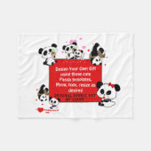 Ontwerp uw eigen BABY PANDA BEER Fleece Deken (Voorkant (Horizontaal))