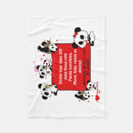 Ontwerp uw eigen BABY PANDA BEER Fleece Deken