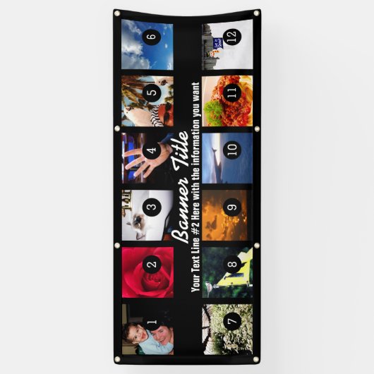 Ontwerp uw eigen banner 12 Afbeeldingen met eenvou (Verticaal)