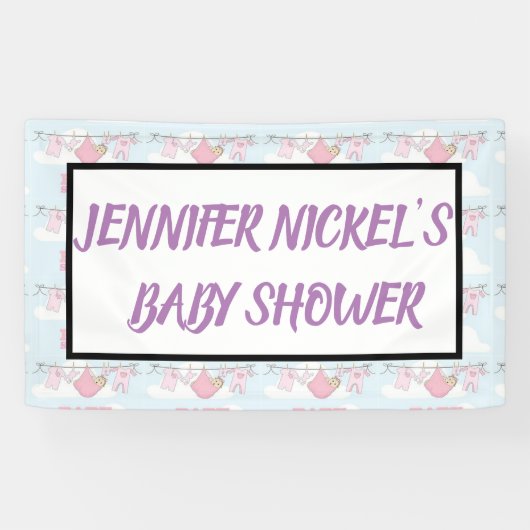 Ontwerp uw eigen banners voor BABY SHOWER (Horizontaal)