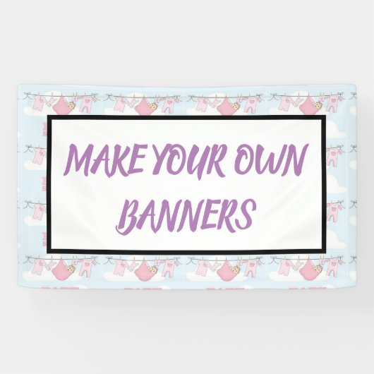 Ontwerp uw eigen banners voor BABY SHOWER ETC (Horizontaal)