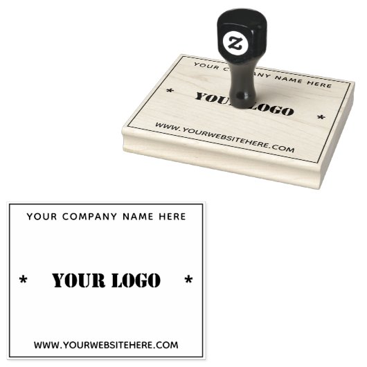 Ontwerp uw eigen bedrijf Logo Rubber Stamp Sjabloo Rubberstempel (Gestempeld)