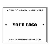 Ontwerp uw eigen bedrijf Logo Rubber Stamp Sjabloo Rubberstempel (Afrduk)