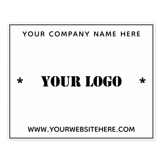 Ontwerp uw eigen bedrijf Logo Rubber Stamp Sjabloo Rubberstempel (Afrduk)