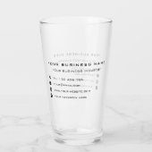 Ontwerp uw eigen bedrijf promotionele glas voorbee (Achterkant)