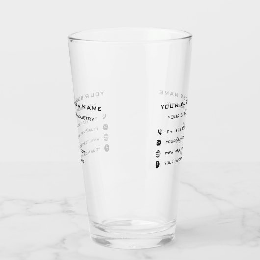 Ontwerp uw eigen bedrijf promotionele glas voorbee (Links)