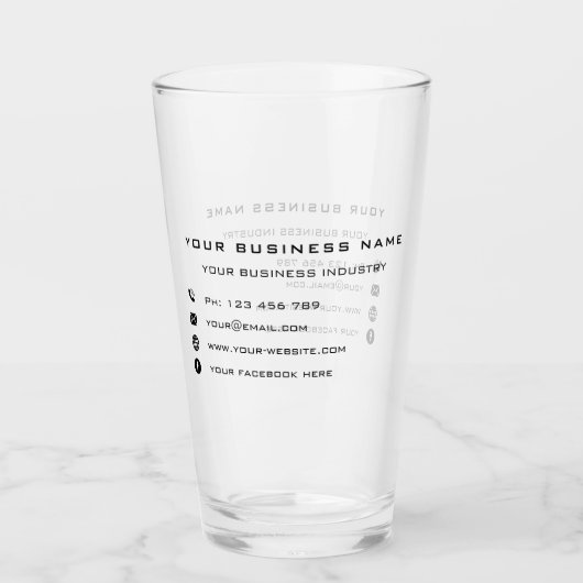 Ontwerp uw eigen bedrijf promotionele glas voorbee (Voorkant)