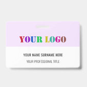 Ontwerp uw eigen bedrijfslogo naam badge sjabloon (Achterkant)