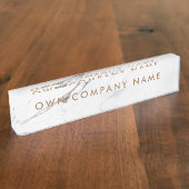 Ontwerp uw eigen bedrijfsnaam naambordje (Zijkant)