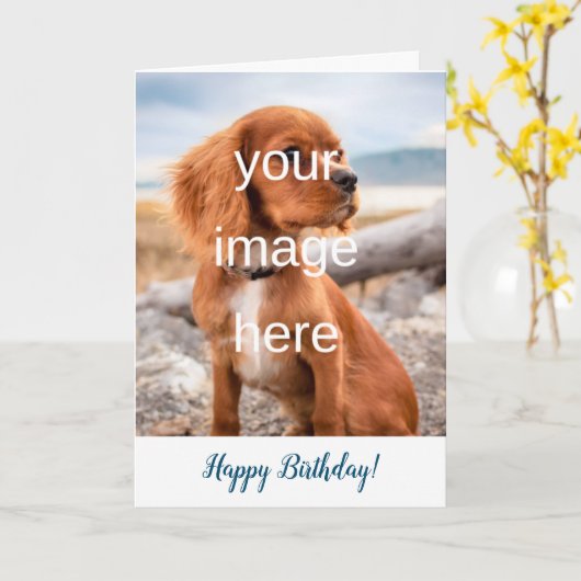 ONTWERP UW EIGEN BIRTHDAY-KAART KAART (Gele Bloem)