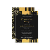 Ontwerp uw eigen Black Gold Afstuderen Notitiekaartje (Voorkant / Achterkant in situ)