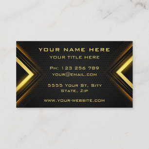 Ontwerp uw eigen Black Gold Business Card-sjabloon Visitekaartje