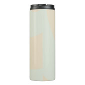 Ontwerp uw eigen Blauwe en Tan Swirls Thermosbeker (Achterkant)