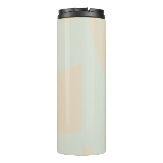 Ontwerp uw eigen Blauwe en Tan Swirls Thermosbeker (Achterkant)