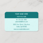 Ontwerp uw eigen Blauwgroen visitekaartsjabloon Visitekaartje (Voorkant)