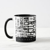 Ontwerp-uw-eigen bloktypografie mok met naam (Links)