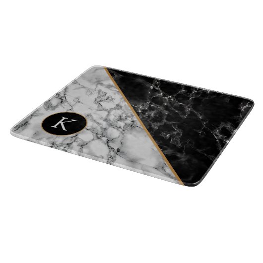 Ontwerp uw eigen brief Faux Marble snijplank (Hoek)