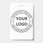 Ontwerp uw eigen Business Badge Sjabloon met Logo (Achterkant)