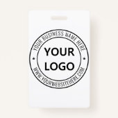 Ontwerp uw eigen Business Badge Sjabloon met Logo (Achterkant)