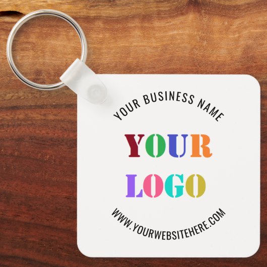 Ontwerp uw eigen business Logo Sleutelhanger Sjabl (Voorkant)