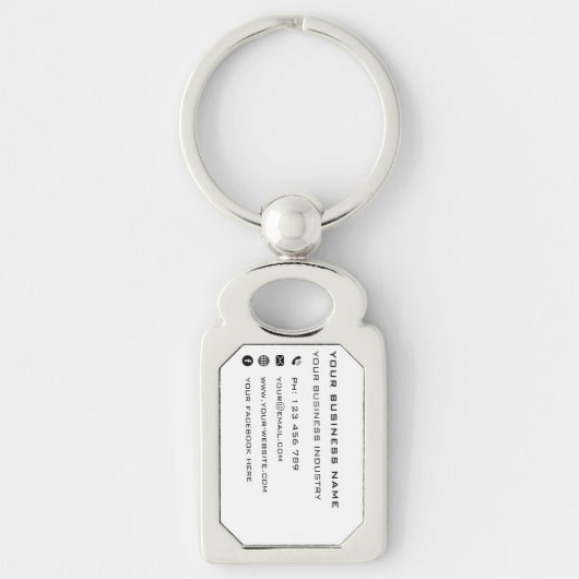 Ontwerp uw eigen business Sleutelhanger voorbeeld (Voorkant)