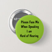 Ontwerp uw eigen Button voor gehoorverlies (Voorkant /achterkant)