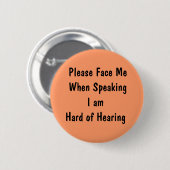 Ontwerp uw eigen Button voor gehoorverlies (Voorkant /achterkant)