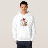 Ontwerp uw eigen Cartoon kat (Kerstmis) Hoodie (Voorkant volledig)