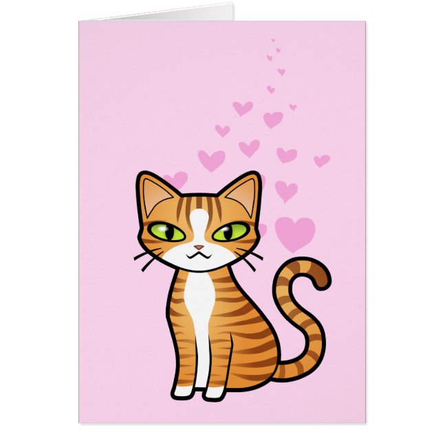 Ontwerp uw eigen Cartoon kat (liefdesharten) (Voorkant)