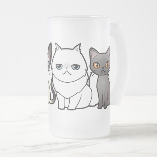 Ontwerp uw eigen Cartoon Matglas Bierpul (Voorkant rechts)