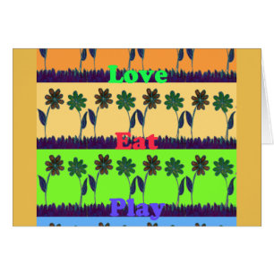 Ontwerp uw eigen Eat Love en Play Kaart