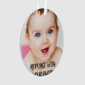 Ontwerp uw eigen een van een soort gepersonaliseer ornament (voorkant)