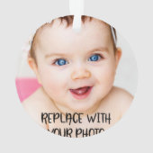 Ontwerp uw eigen een van een soort gepersonaliseer ornament (achterkant)