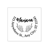 Ontwerp uw eigen eigentijdse ronde retouradres rubberstempel (Afrduk)