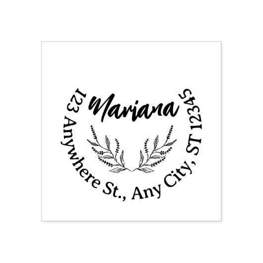 Ontwerp uw eigen eigentijdse ronde retouradres rubberstempel (Afrduk)