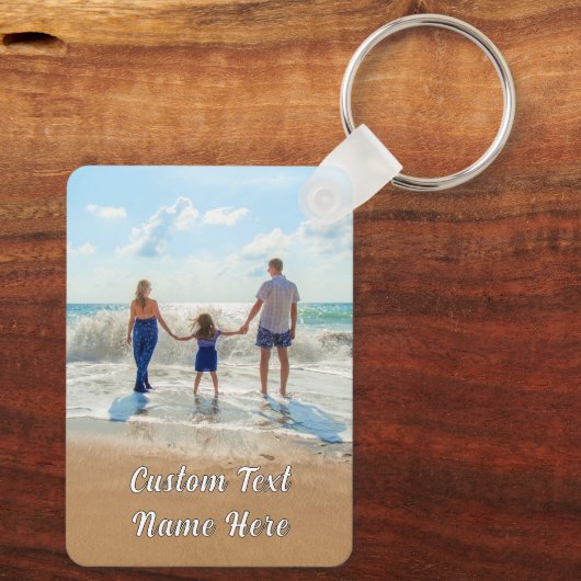Ontwerp uw eigen familie Foto Sleutelhanger aangep (Achterkant)