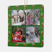 Ontwerp uw eigen familiefoto collage kerstmis keramisch ornament (Links)