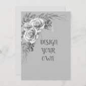 Ontwerp uw eigen Floral Uitnodiging (Voorkant / Achterkant)