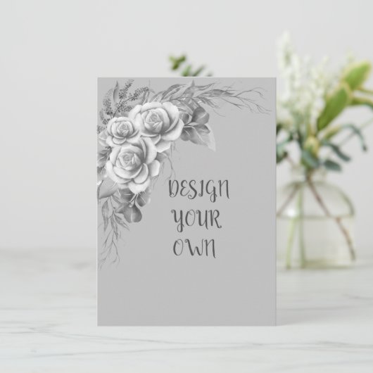 Ontwerp uw eigen Floral Uitnodiging (Staand voorkant)