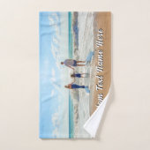Ontwerp uw eigen foto badhanddoek set aangepaste t bad handdoek (Handdoek)