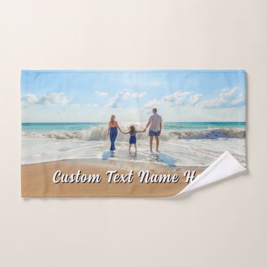 Ontwerp uw eigen foto badhanddoek set aangepaste t bad handdoek (Handdoek)