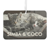 Ontwerp uw eigen foto en naam van huisdieren op ma luchtverfrisser (Achterkant)