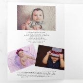 Ontwerp uw eigen foto en tekst op maat drieluik wenskaart (Binnenzijde eerst)