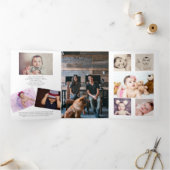 Ontwerp uw eigen foto en tekst op maat drieluik wenskaart (Binnen)